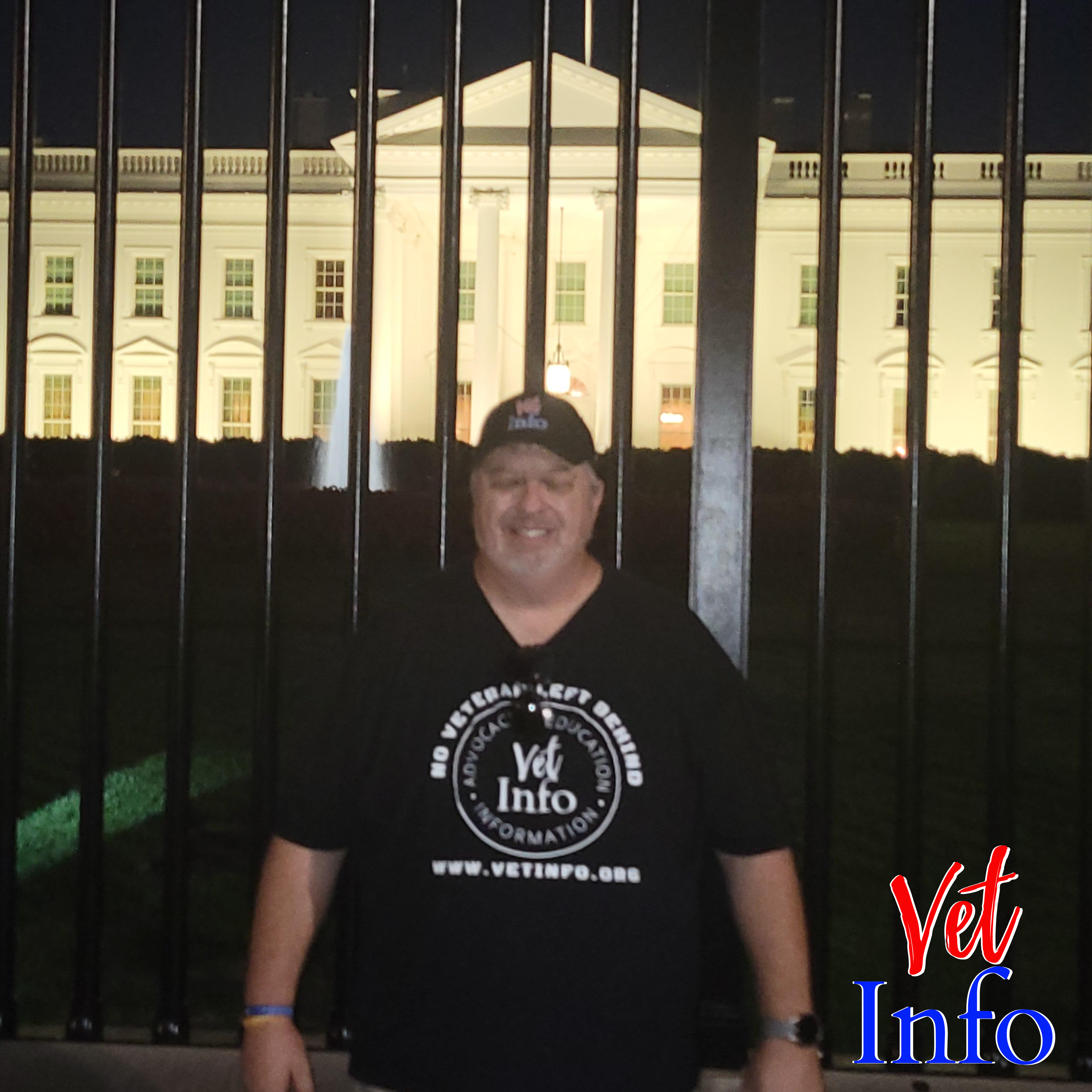 Bill in front of the White House.