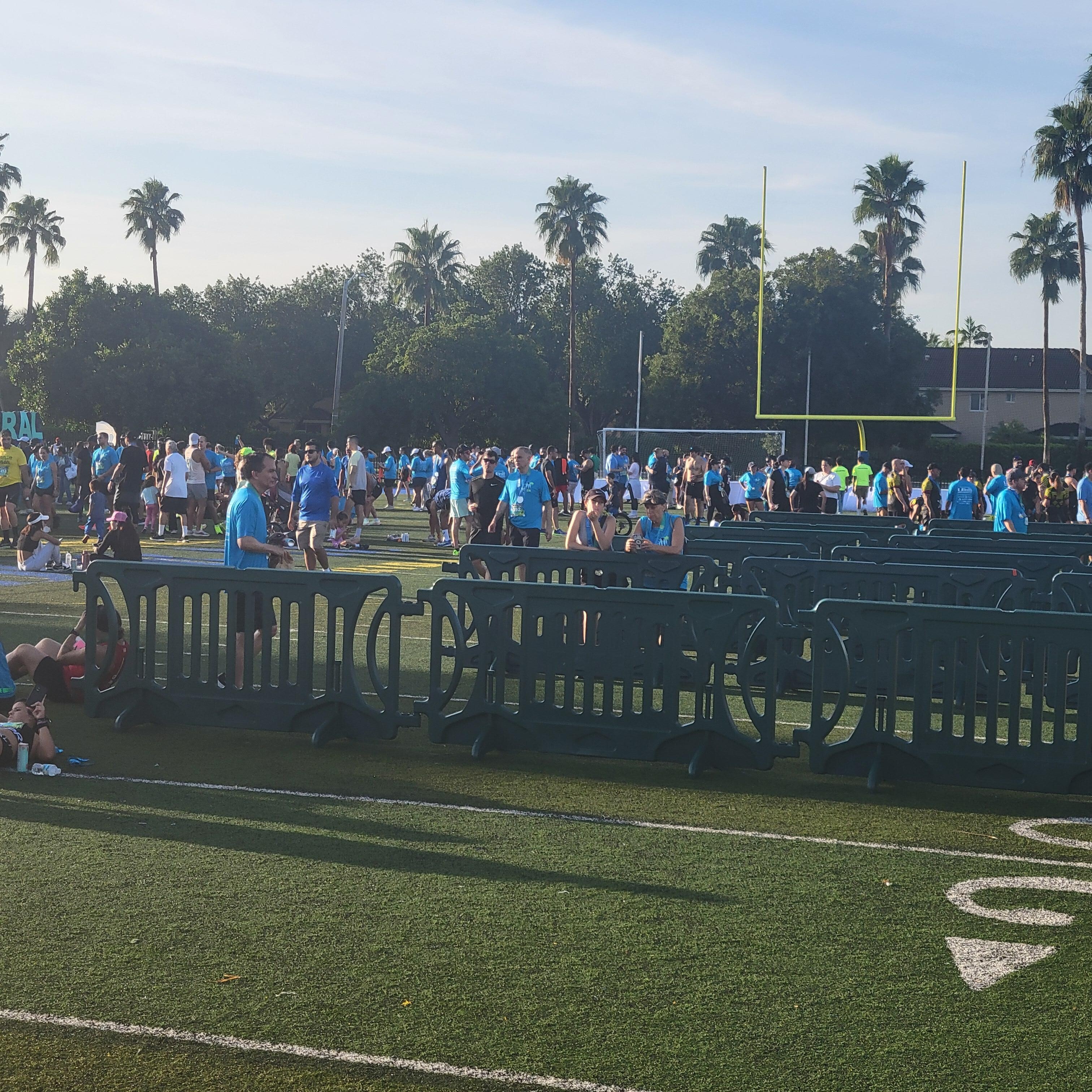 Runners returning from the race