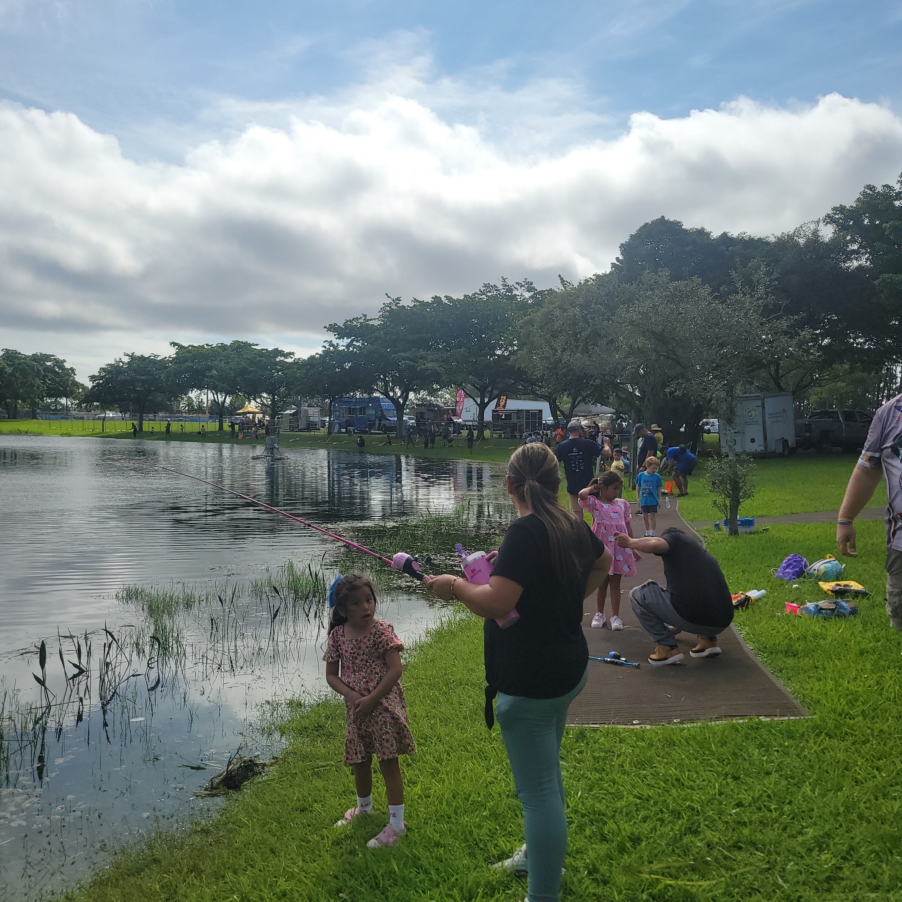 Families enjoying the day