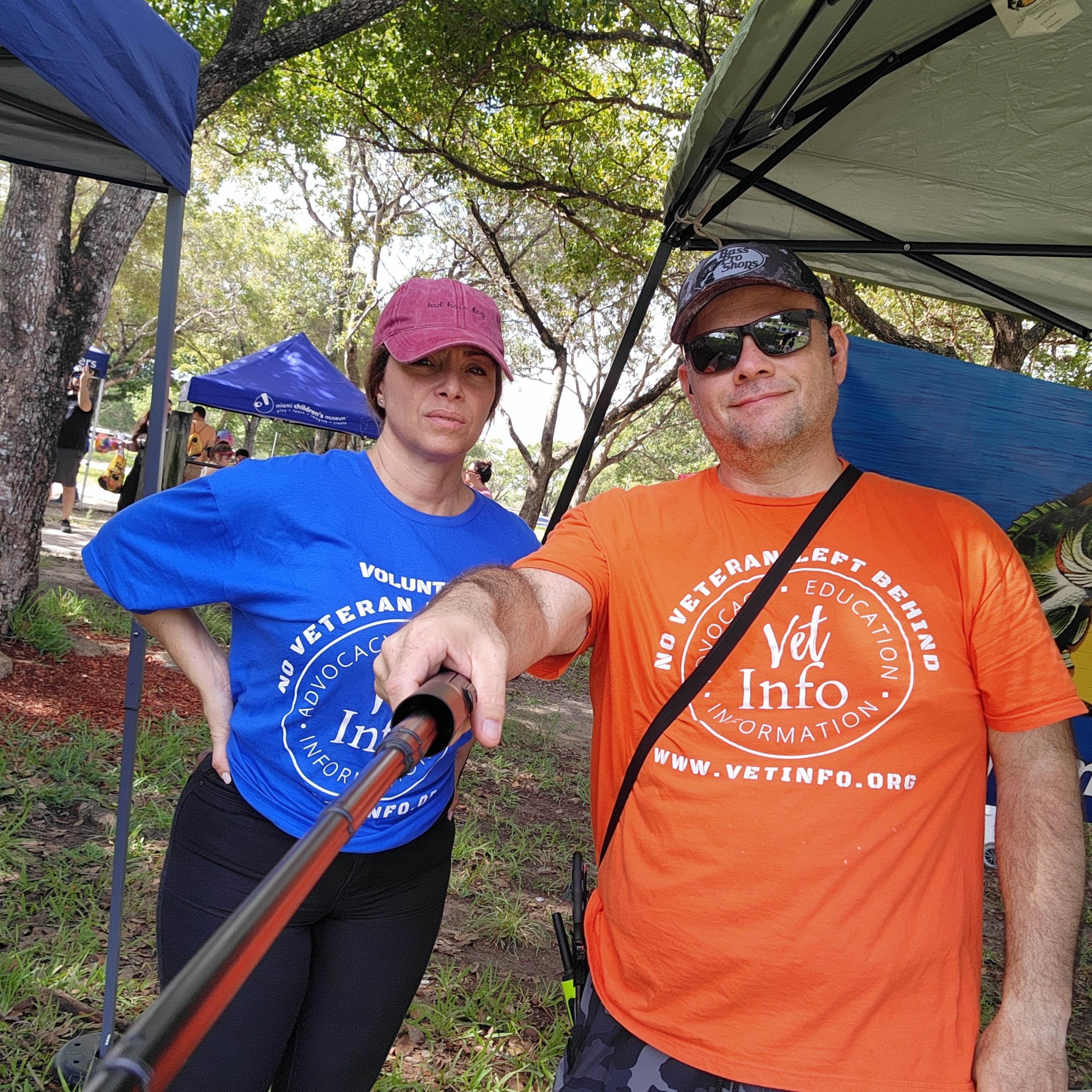 Mark with Vet Info Volunteer