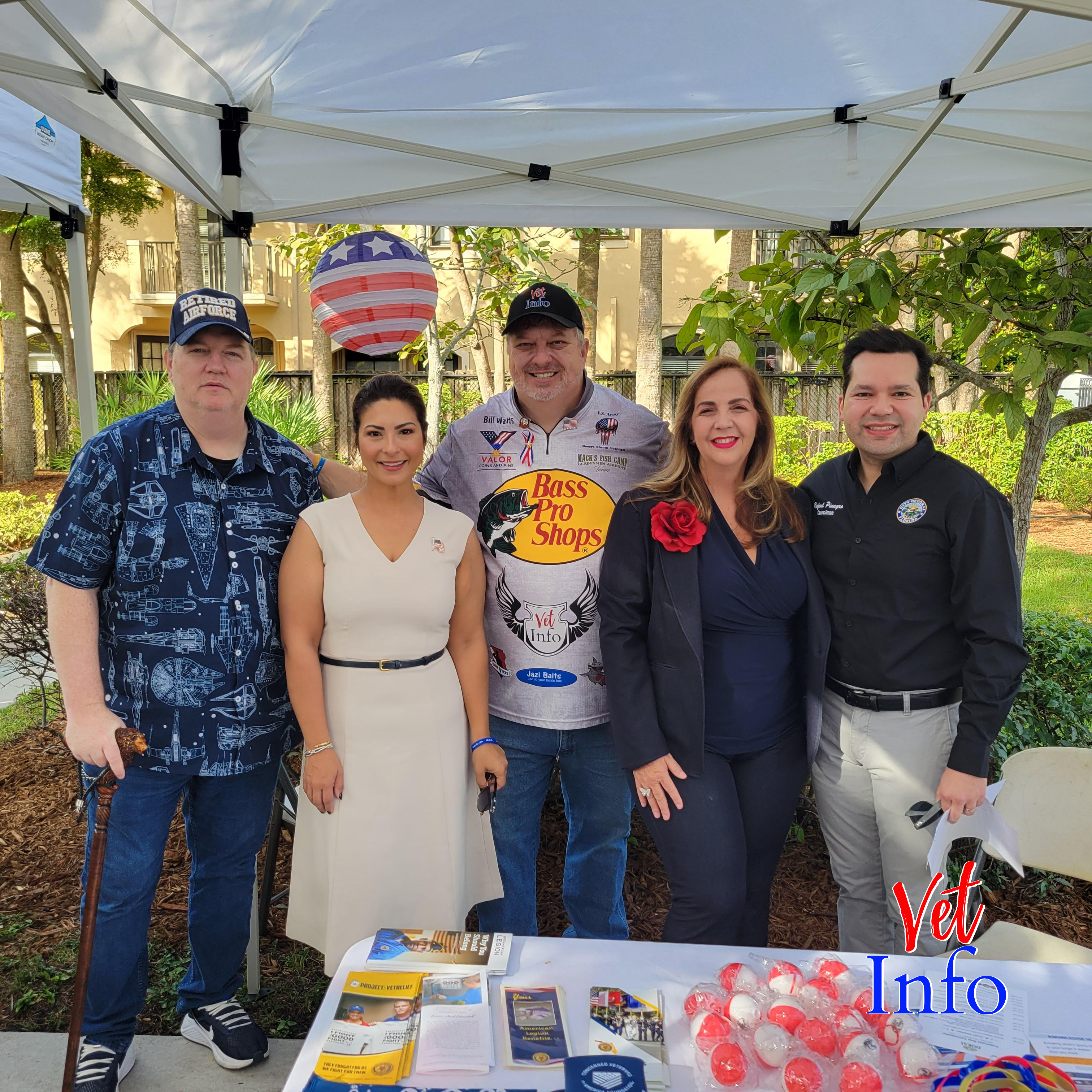 Doral Mayor Christi Fragga with the Military Advisory Committee Members