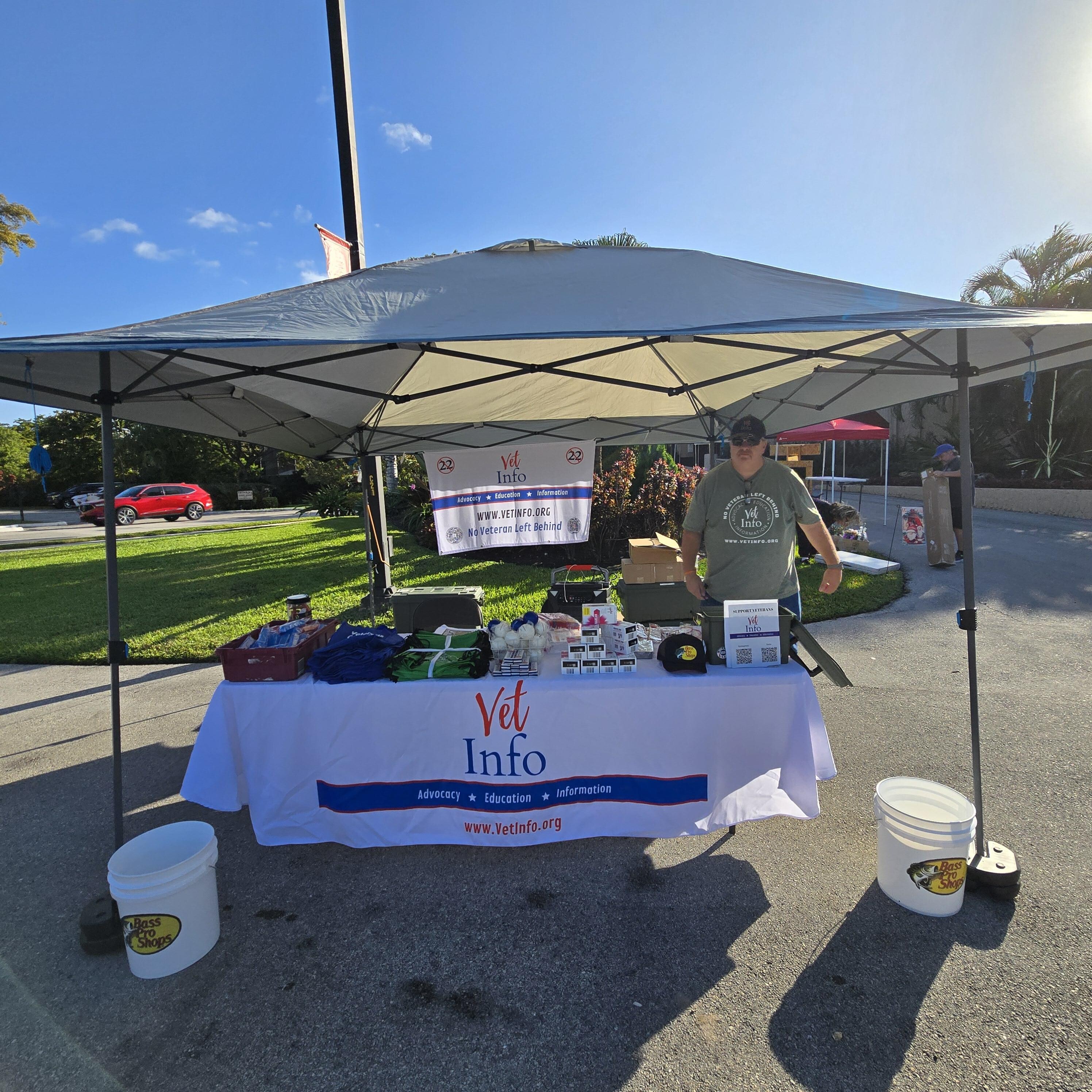 Vet Info Table set up and ready to go.