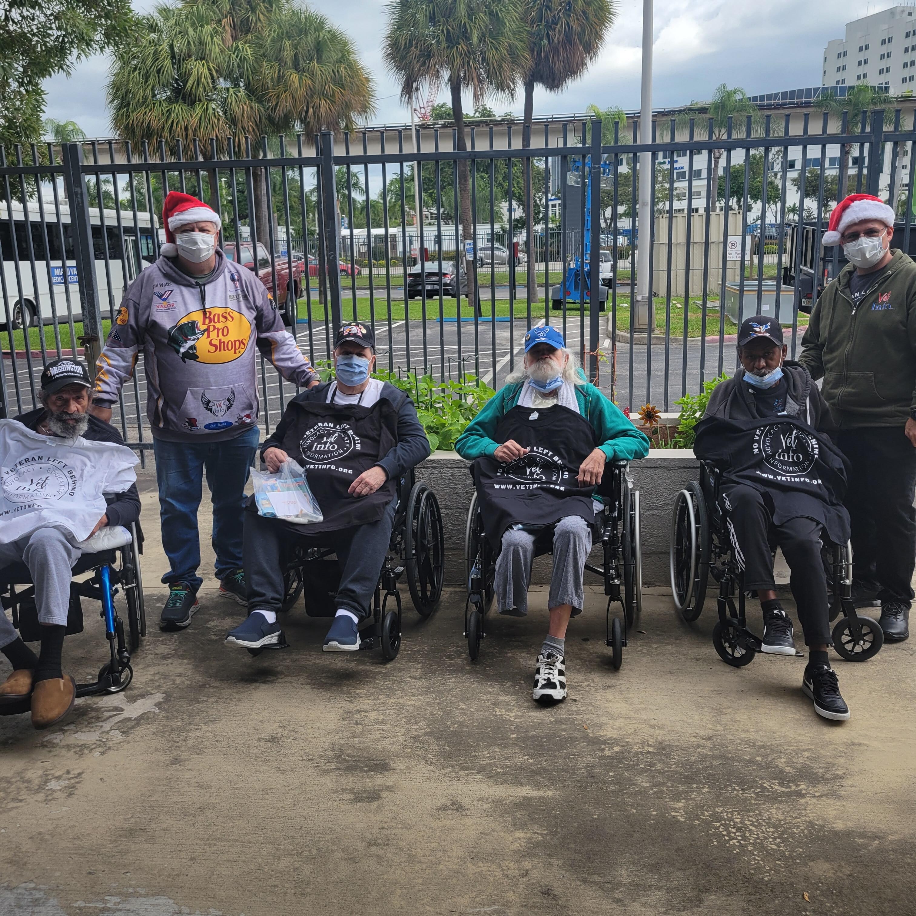 Bill and Mark with some Veterans in the Miami CLC