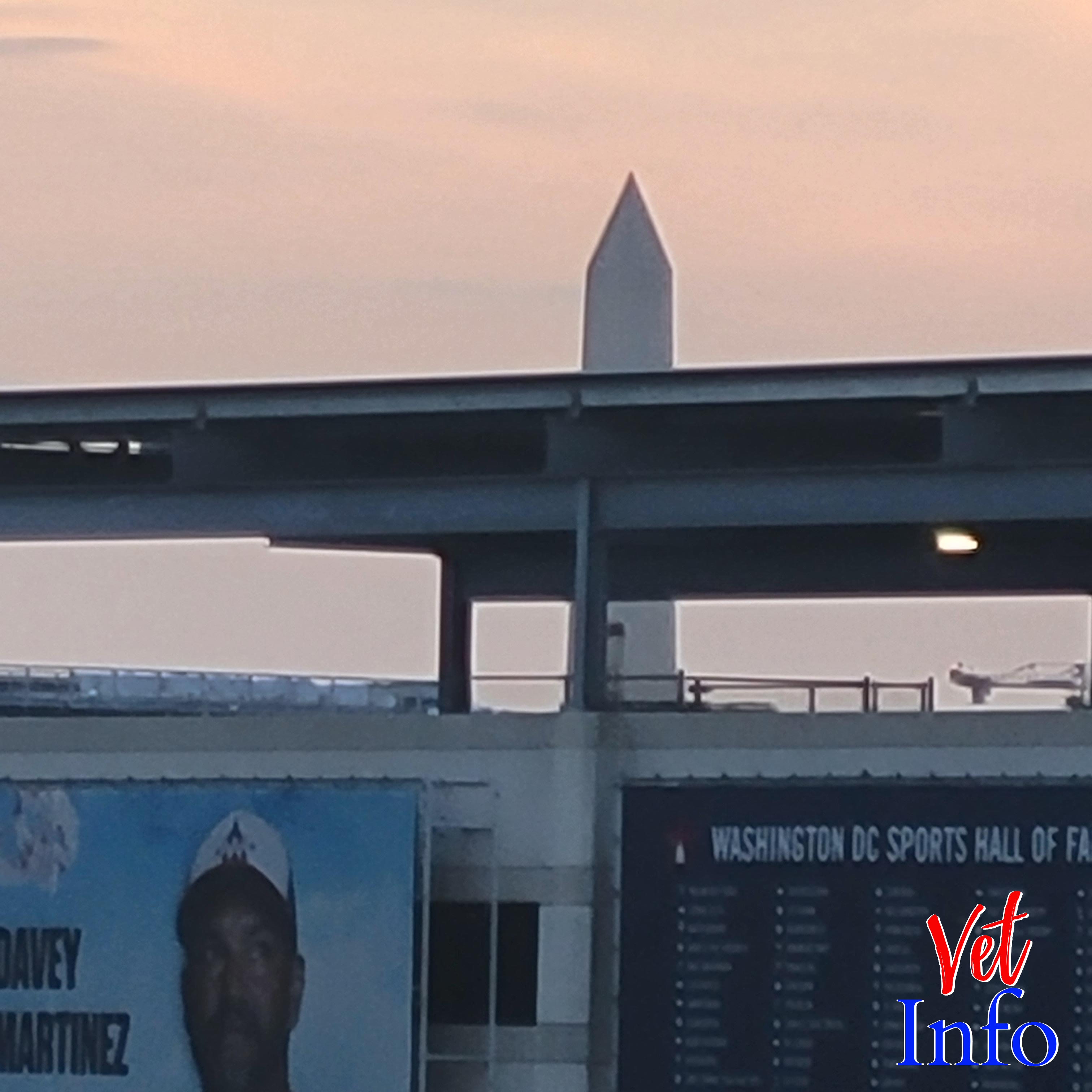 View of the Washington Monument from the Washington Nationals Park.