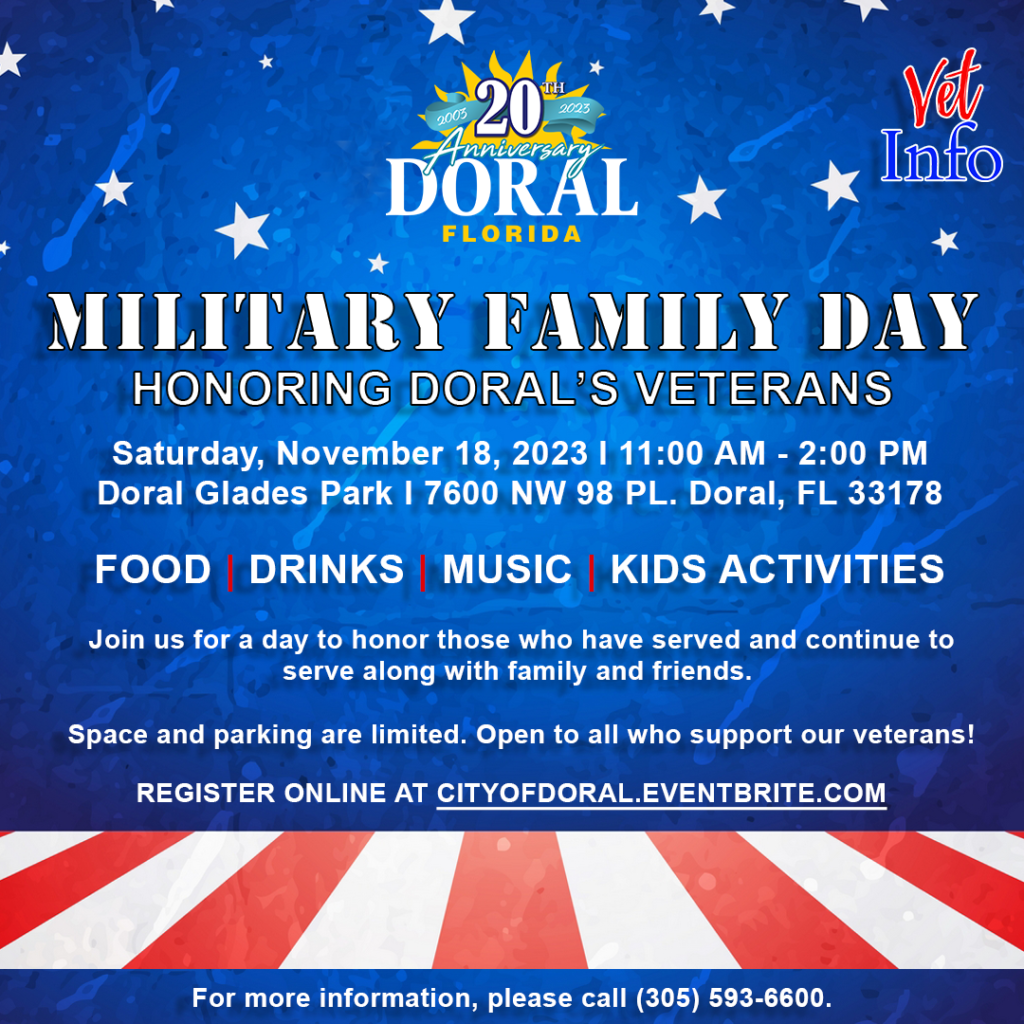 City of Doral / Vet Info Military Family Day Event 2023