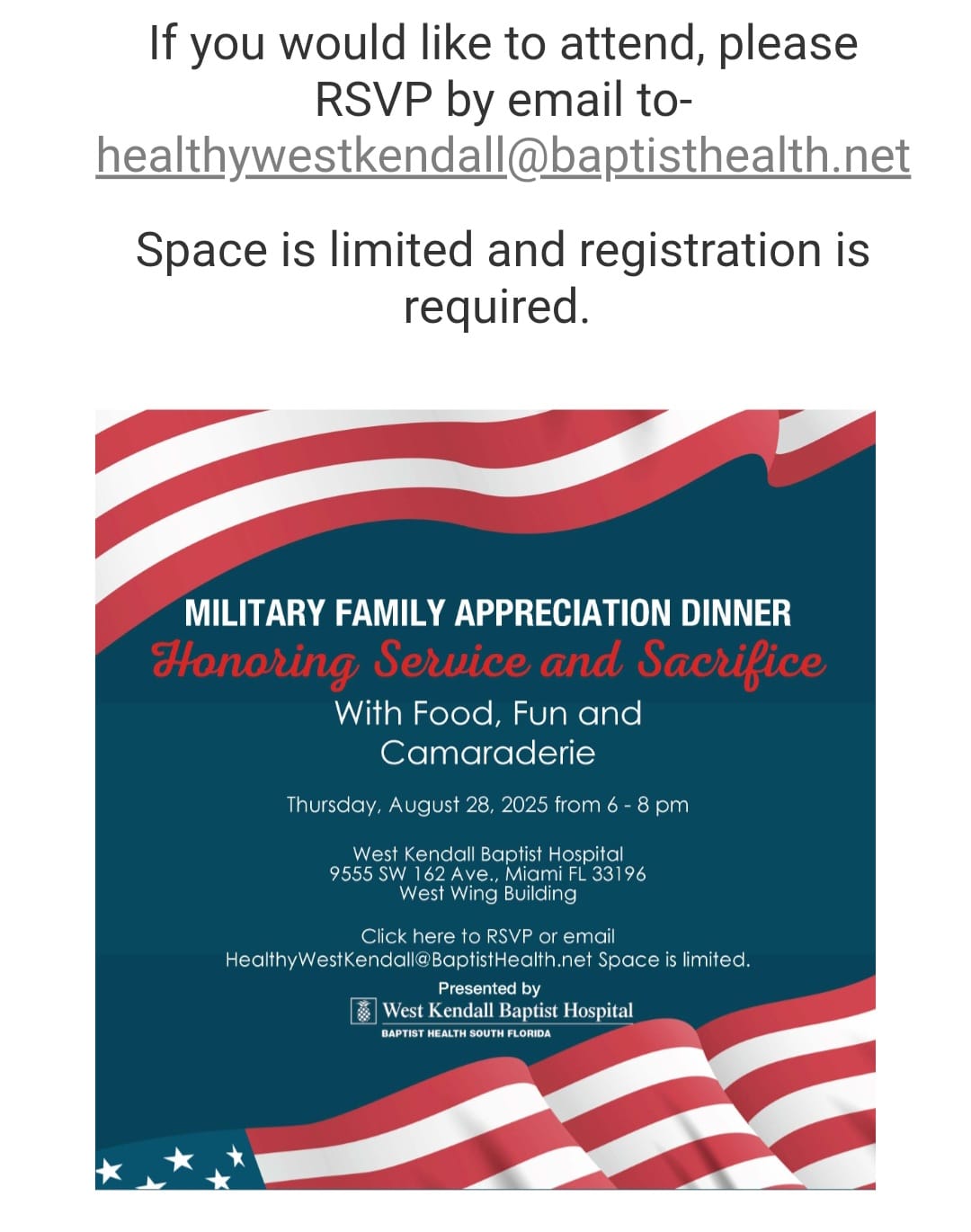 Military Family Appreciation Dinner