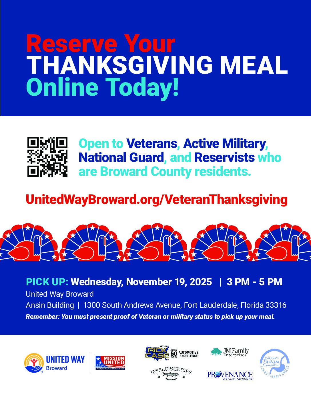 United Way Broward Veteran Thanksgiving Meal