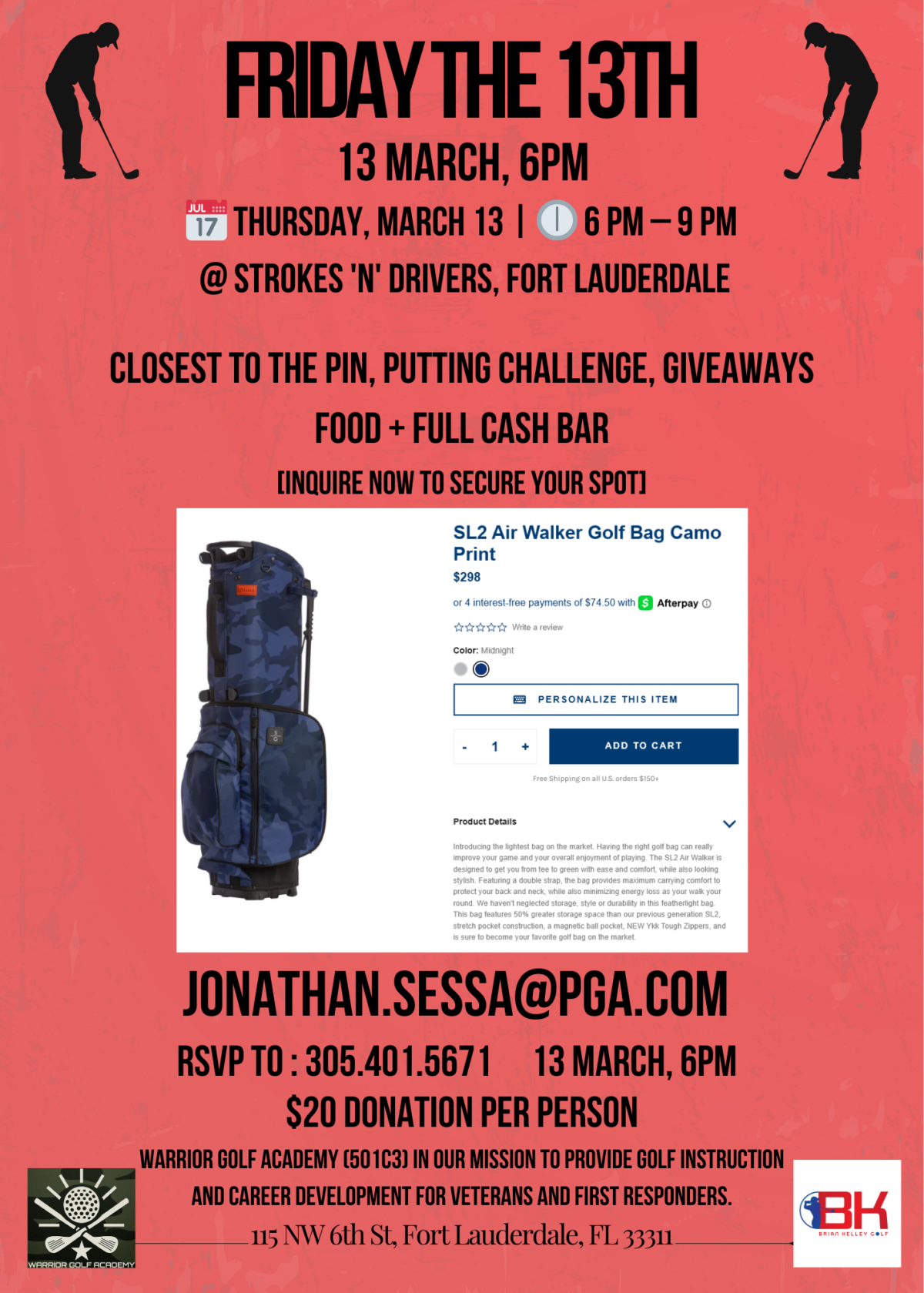 Friday the 13th Fundraiser: Warrior Golf Academy