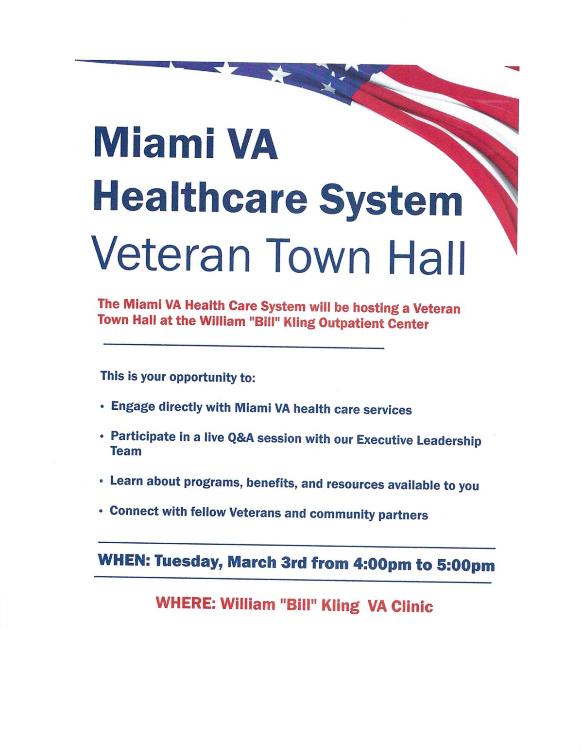 Miami VA Town Hall Meeting