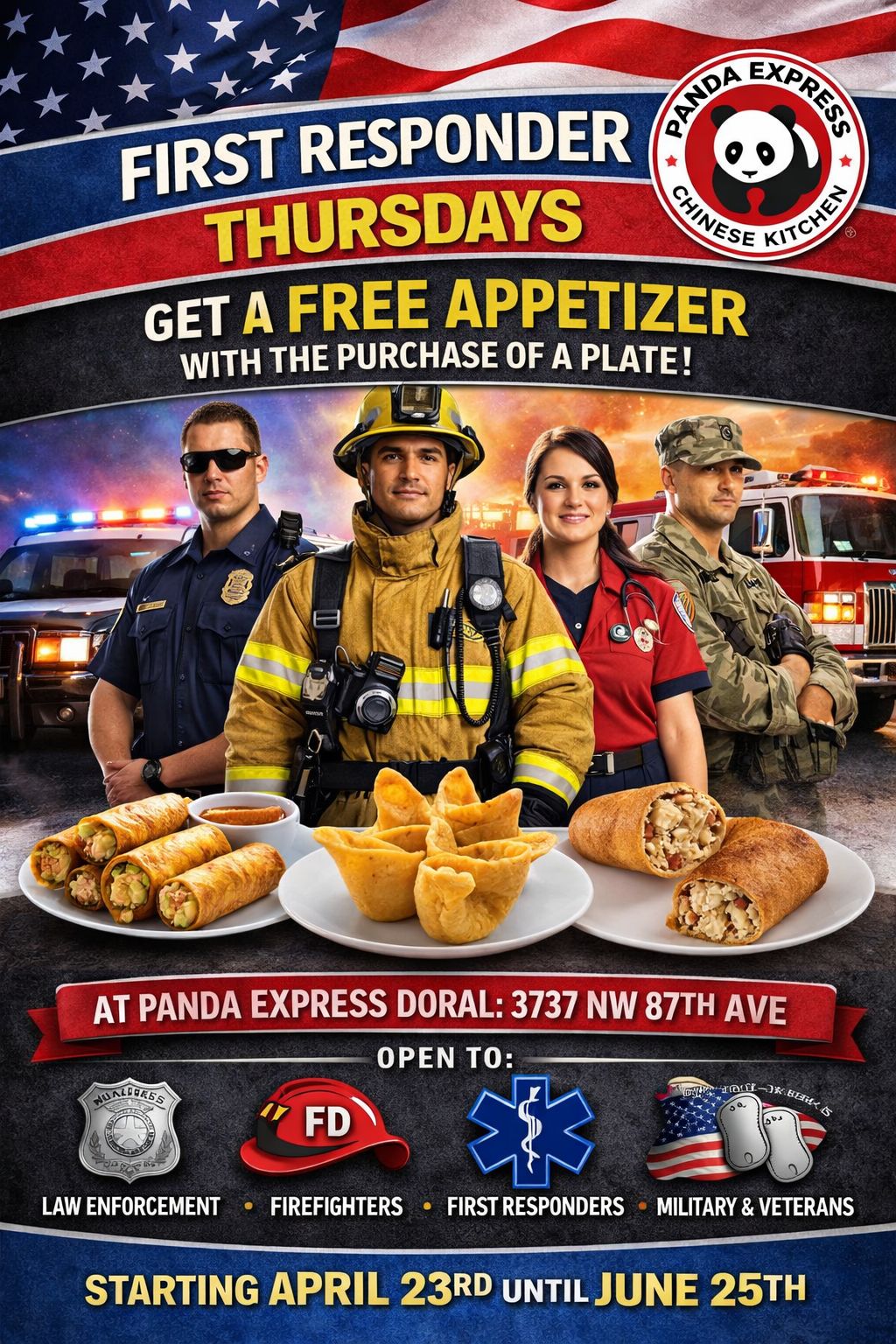 Doral Florida – Panda Express Free Appetizer Thursday