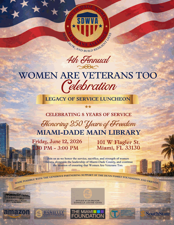Miami- FL – Women Are Veterans Too – Celebration
