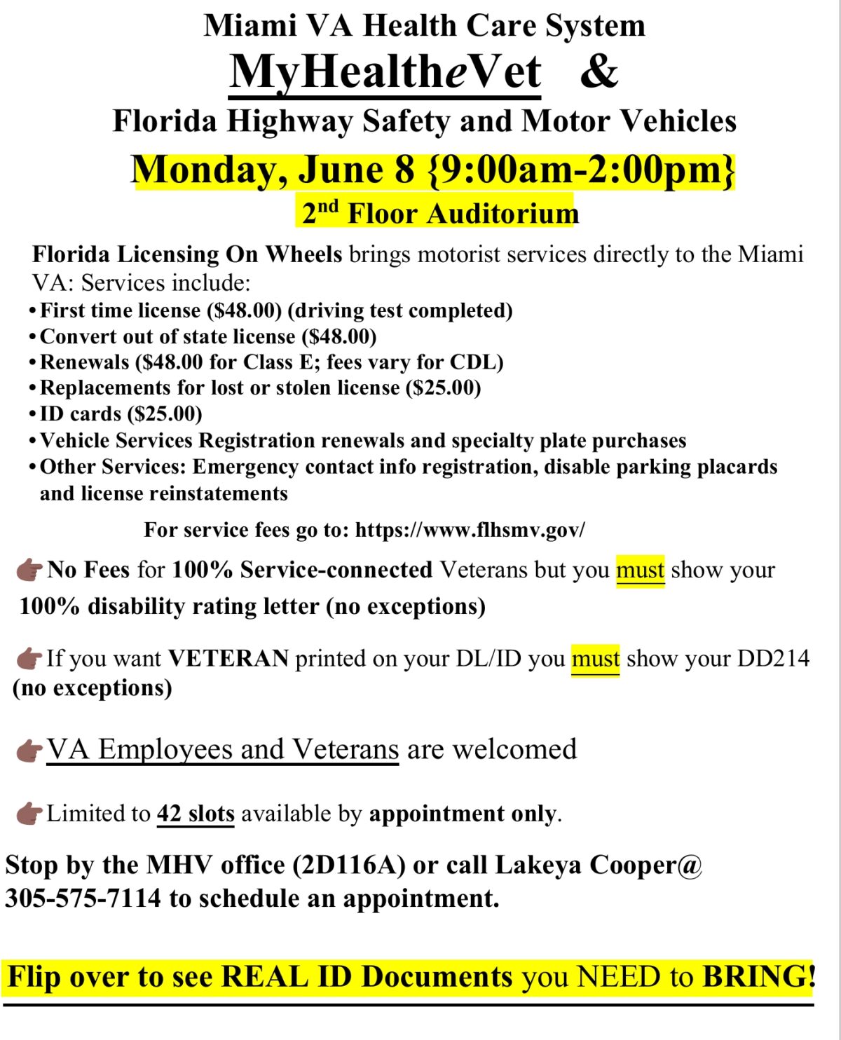 Miami VA Hospital – Flow Event